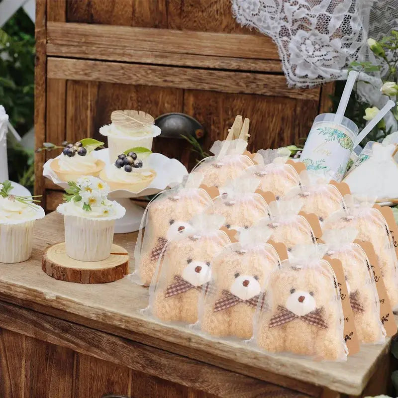 Bear Gift, include 5 Mini Bear,5 Organza Bag,5 Thank You Card for Baby - USMGD0270 AliExpress-Dropship
