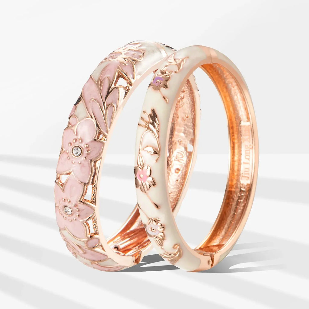 Bangle For Women Double Enamel Bangle Set Cloisonne - USMJ0265 AliExpress-Dropship
