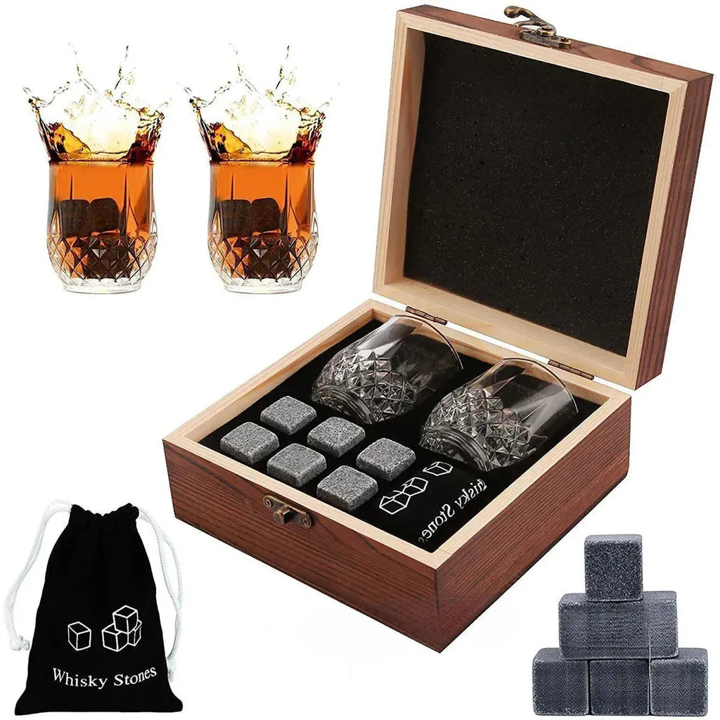 Whiskey Stones Glasses Set Granite Ice Cube For Whisky - USMGD0211 AliExpress-Dropship