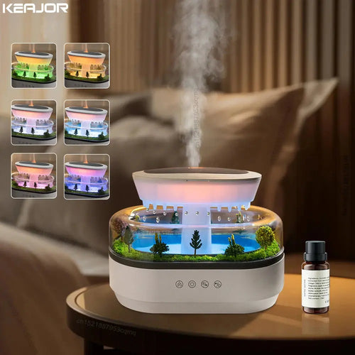 Aroma Humidifier Raindrop Air Humidifier Colorful Light White Noise - USMOD0112 AliExpress