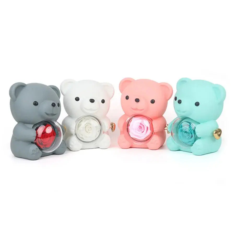 Rose Hug Bear Jewelry Box Preserved Real Rose Gifts for her - USMGD0206 AliExpress-Dropship
