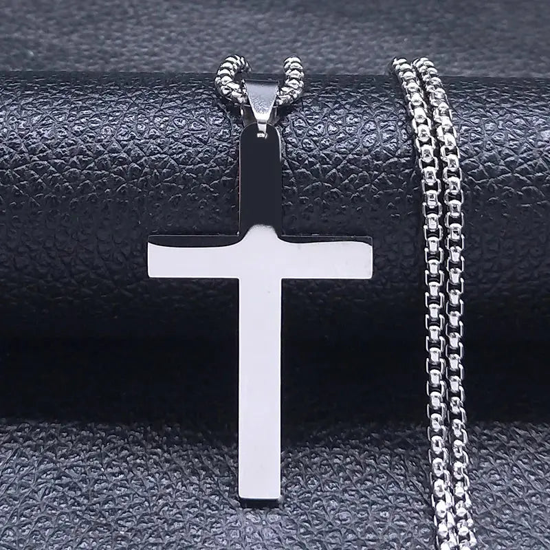 Cross Stainless Steel Choker Necklace for Man Gold Color - USMJ0223 AliExpress-Dropship