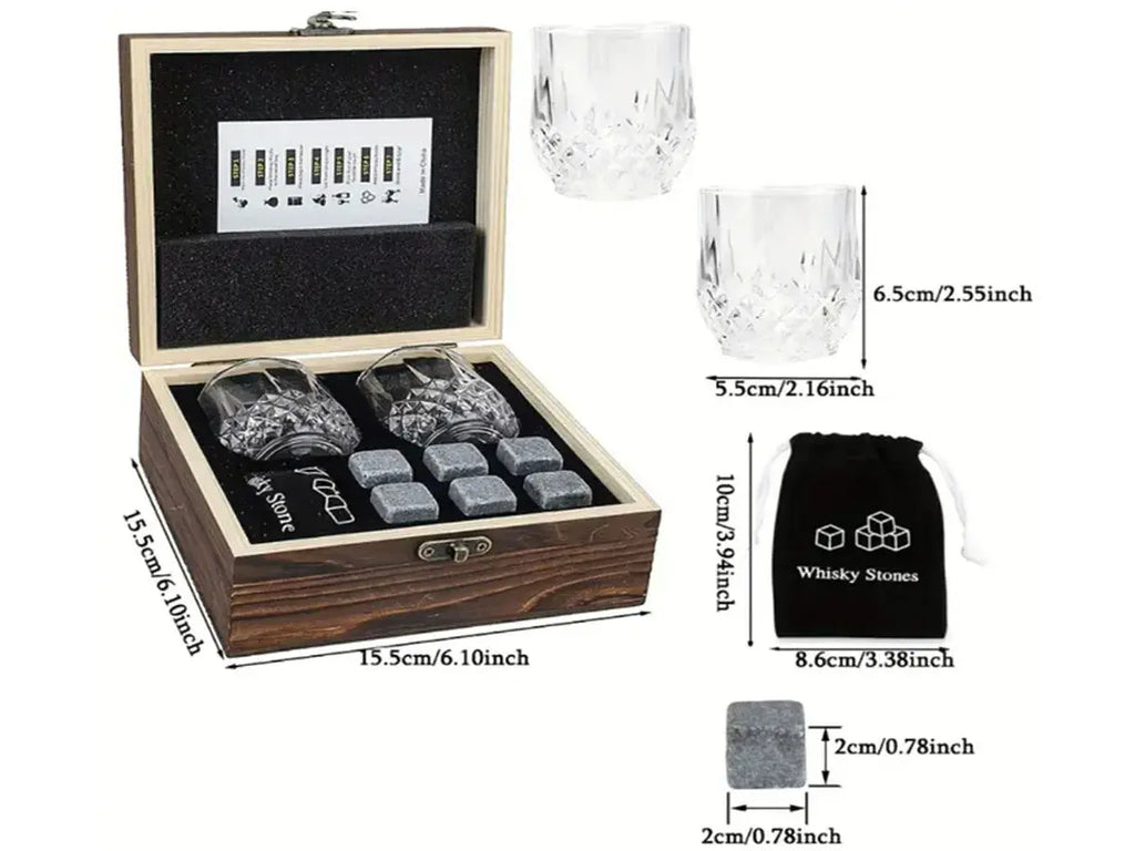 Whiskey Stones Glasses Set Granite Ice Cube For Whisky - USMGD0211 AliExpress-Dropship