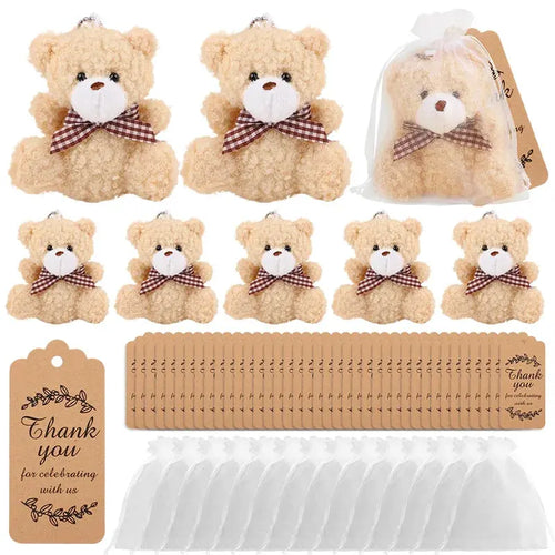 Bear Gift, include 5 Mini Bear,5 Organza Bag,5 Thank You Card for Baby - USMGD0270 AliExpress-Dropship