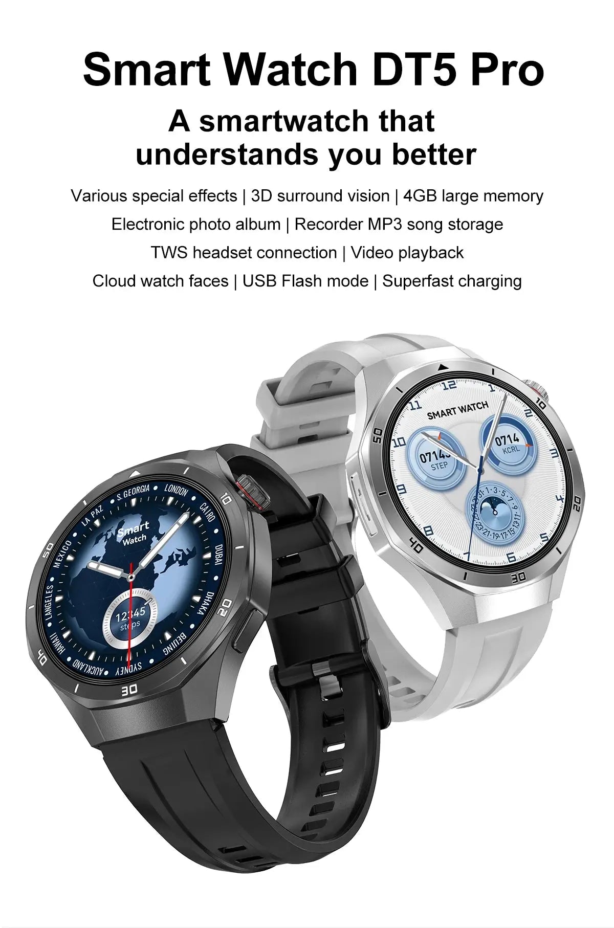 GT5 Pro Smart Watch Global Version Titanium Alloy Waterproof ON SALE 5% Discount - USM0217 AliExpress-Dropship