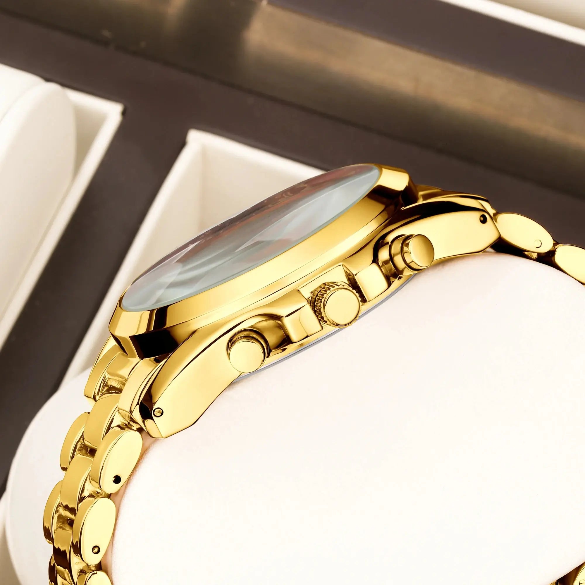 Gold Luxury Couple Watch Box Watch Remover Vacuum Plating - USMJ0253 AliExpress-Dropship