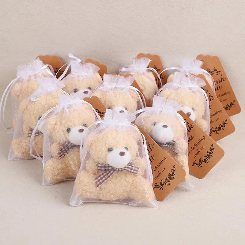 Bear Gift, include 5 Mini Bear,5 Organza Bag,5 Thank You Card for Baby - USMGD0270 AliExpress-Dropship