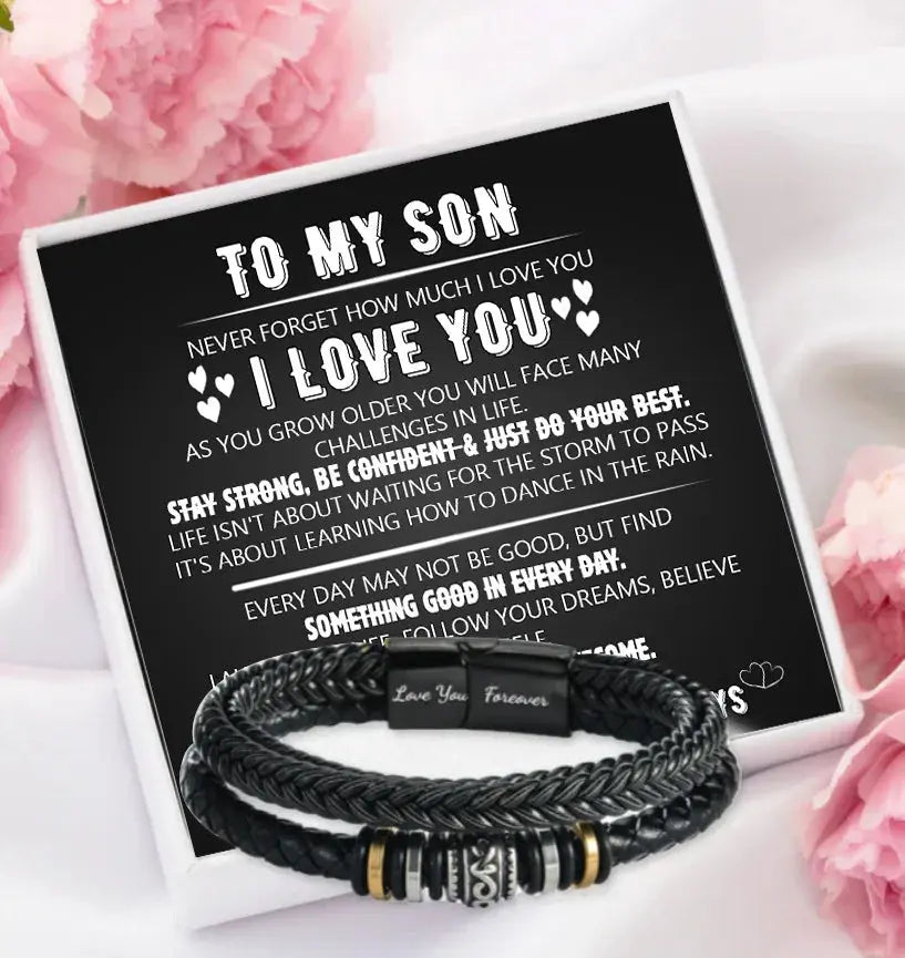 Stainless Steel Bracelet to My Son Bracelet for Men - USMJ0276 AliExpress-Dropship