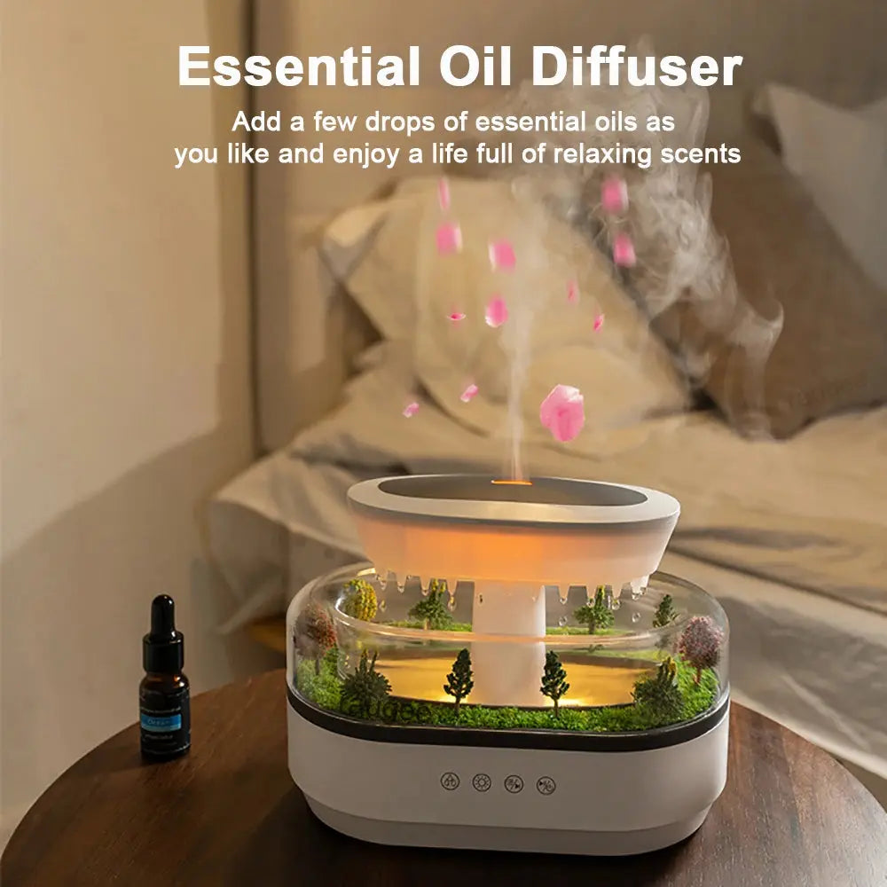 Aroma Humidifier Raindrop Air Humidifier Colorful Light White Noise - USMOD0112 AliExpress