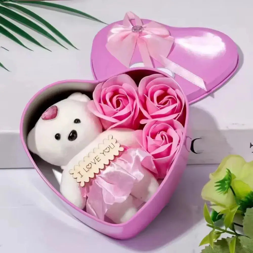 Bear Rose Gift Box Romantic Flower Bear Bouquet Party Decoration - USMGD0195 AliExpress-Dropship