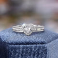 Two tone heart-shaped hollow ring, cubic zirconia crystal - USMJ0196 AliExpress-Dropship