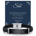 Stainless Steel Woven Twisted Leather Bracelet with Card Gifts - USMGD0268 AliExpress-Dropship