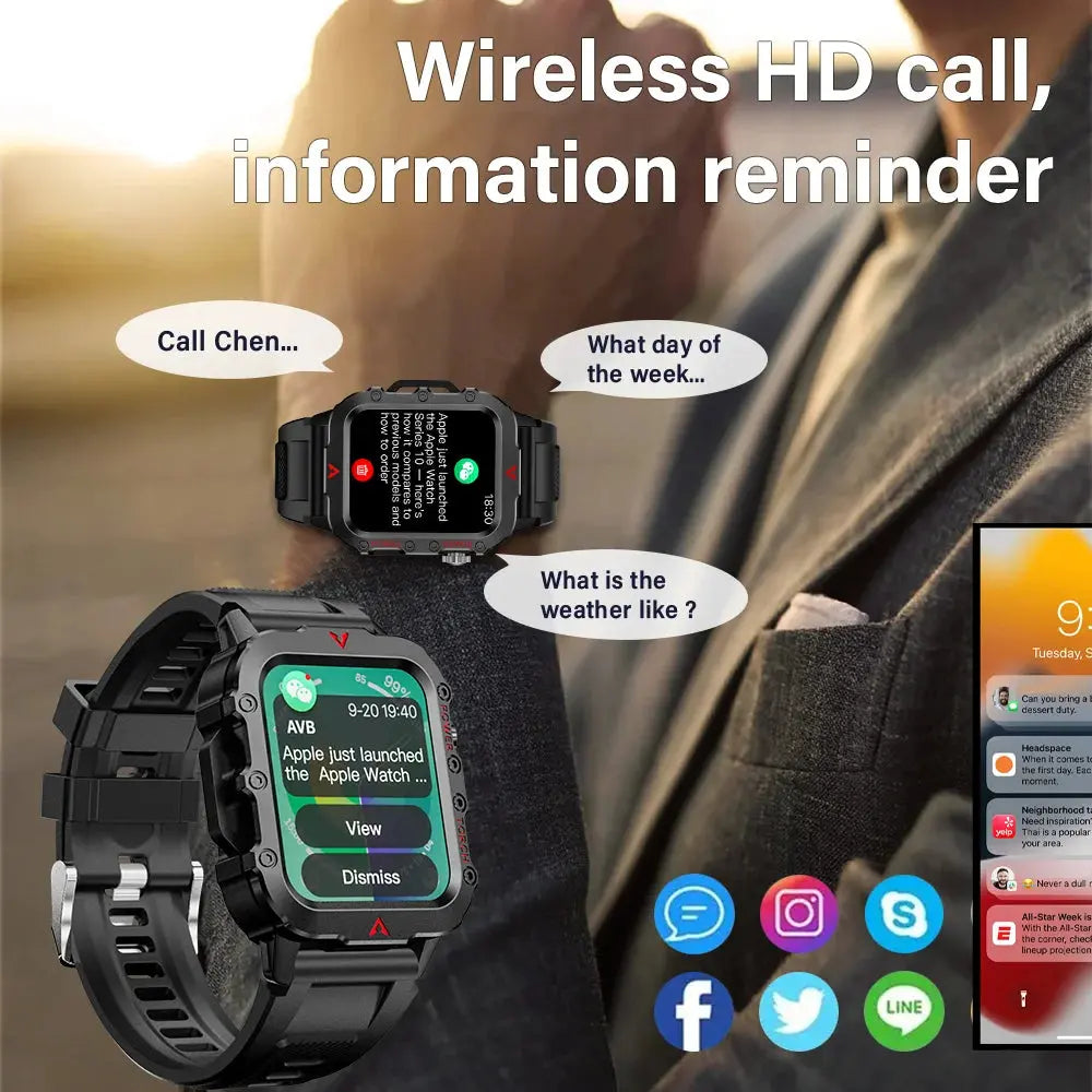 LAXASFIT New Men's Smart Watch LED Outdoor Sports - ON SALE 5% Discount - USMJ0283 AliExpress