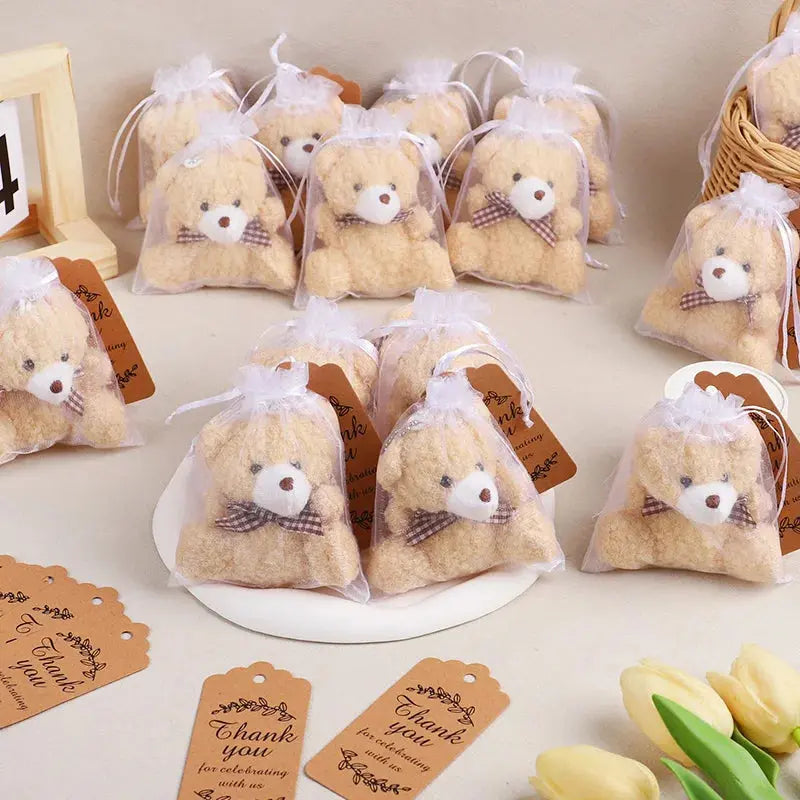 Bear Gift, include 5 Mini Bear,5 Organza Bag,5 Thank You Card for Baby - USMGD0270 AliExpress-Dropship