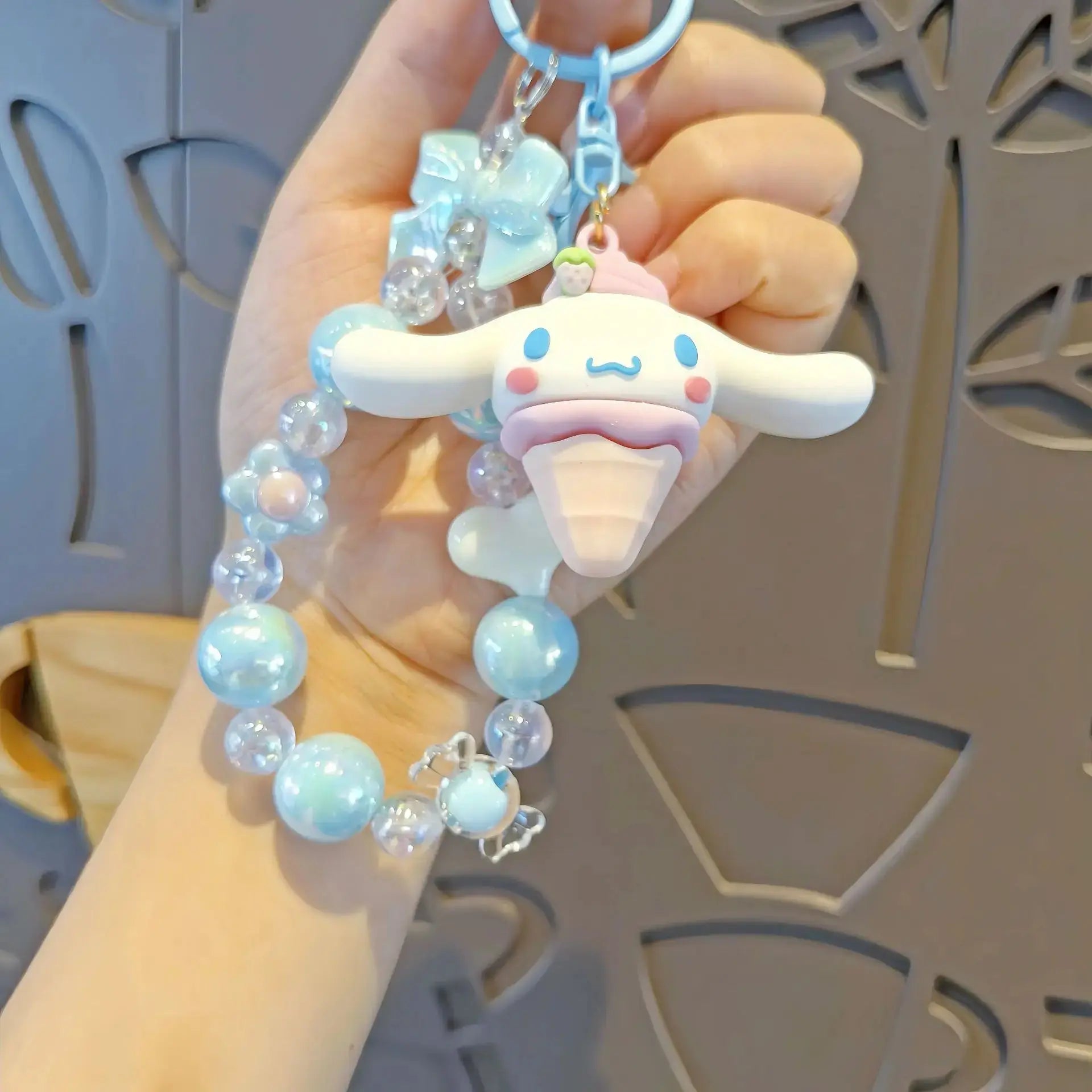 Sanrio Beaded Keychain Hello Kitty Cinnamoroll Kuromi Cute Cartoon Pendant -  USMJ0220 AliExpress-Dropship