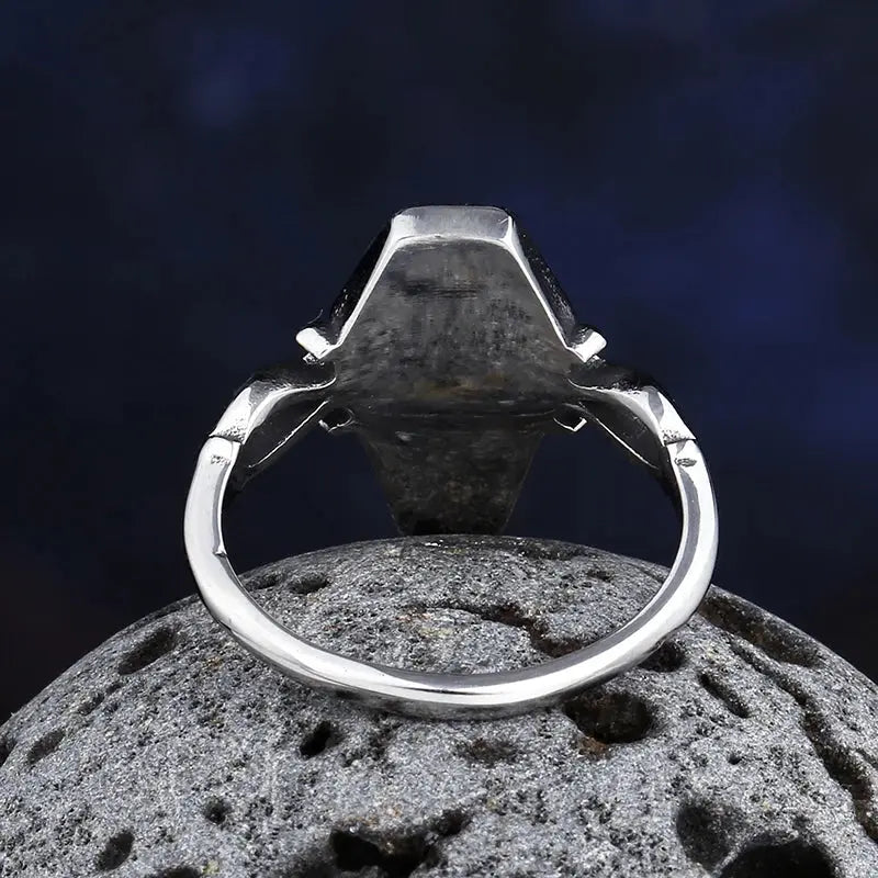 New Fashion Coffin Ring with Flower and Red Epoxy for Man Women - USMJ0201 AliExpress-Dropship