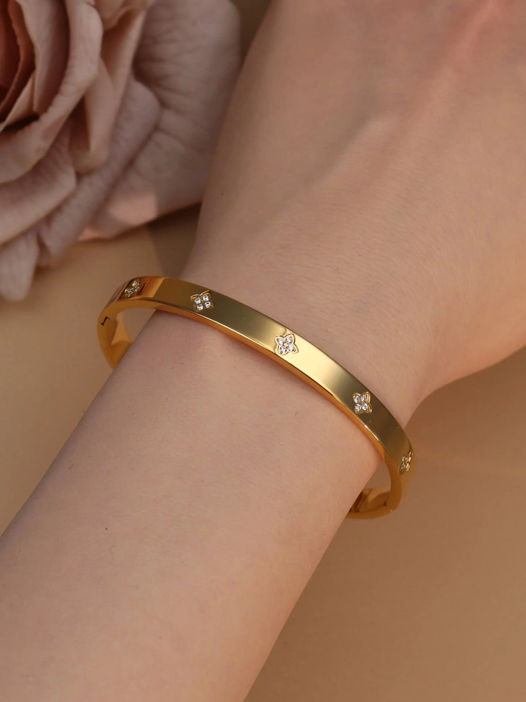 New Opal, Crystal Stainless Steel Bracelet Party Pair Bangles - USMJ0263 AliExpress-Dropship