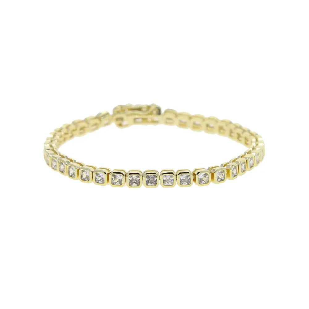 Bezel Cubic Zirconia 5A CZ Tennis Chain Bracelet - USMJ0227 AliExpress-Dropship