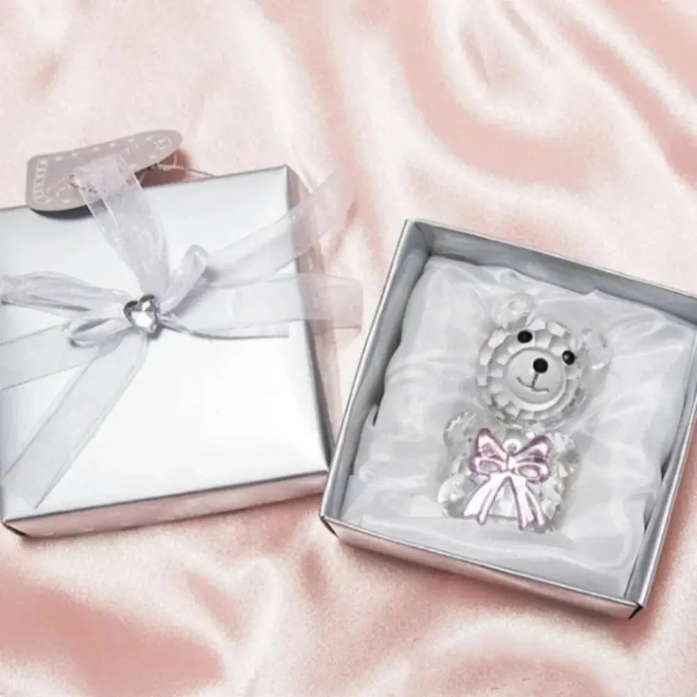 Valentines Day Gift I Love You Crystal Bear Glass Artificial Rose Flowers - USMGD0189 AliExpress-Dropship