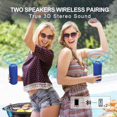 Bluetooth Portable Subwoofer Waterproof Sound Box Speaker - USMCA-068 Yellow Pandora