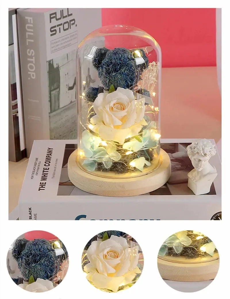 Gift for Girlfriend Eternal Rose LED Light Flower Luminous Decoration - USMGD0190 AliExpress-Dropship