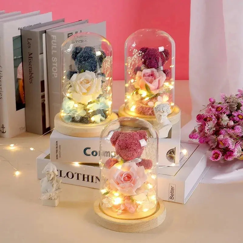 Gift for Girlfriend Eternal Rose LED Light Flower Luminous Decoration - USMGD0190 AliExpress-Dropship