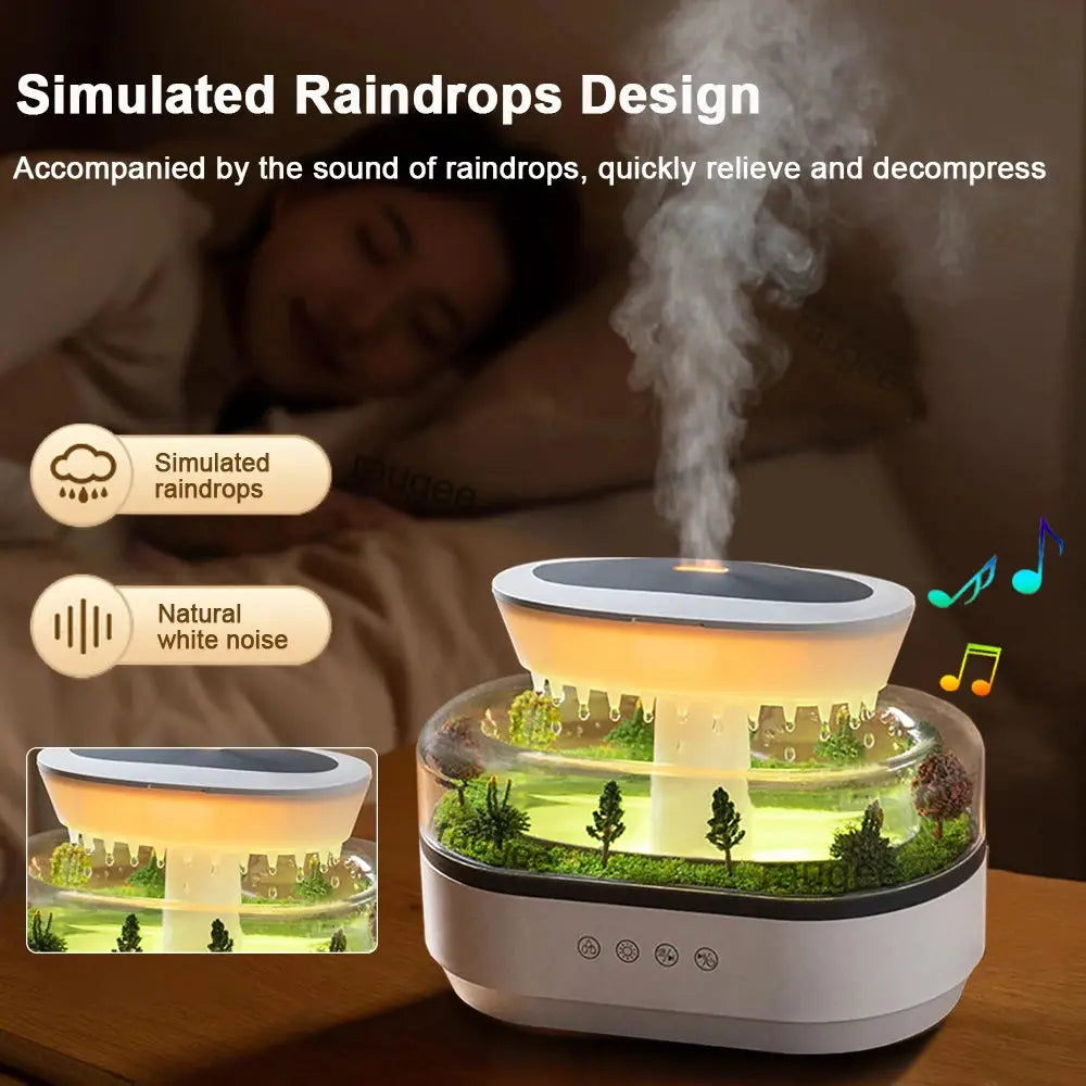 Aroma Humidifier Raindrop Air Humidifier Colorful Light White Noise - USMOD0112 AliExpress
