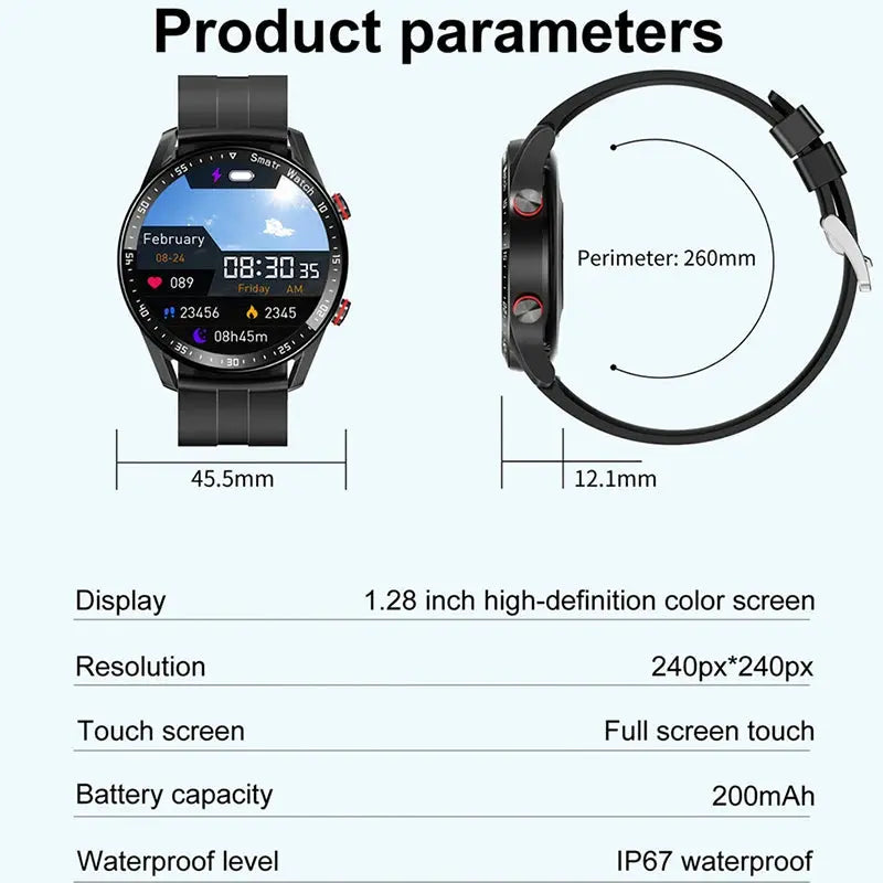 ECG+PPG Bluetooth Call Smart Watch Health Blood Pressure - ON SALE 5% Discount - USMJ0286 AliExpress