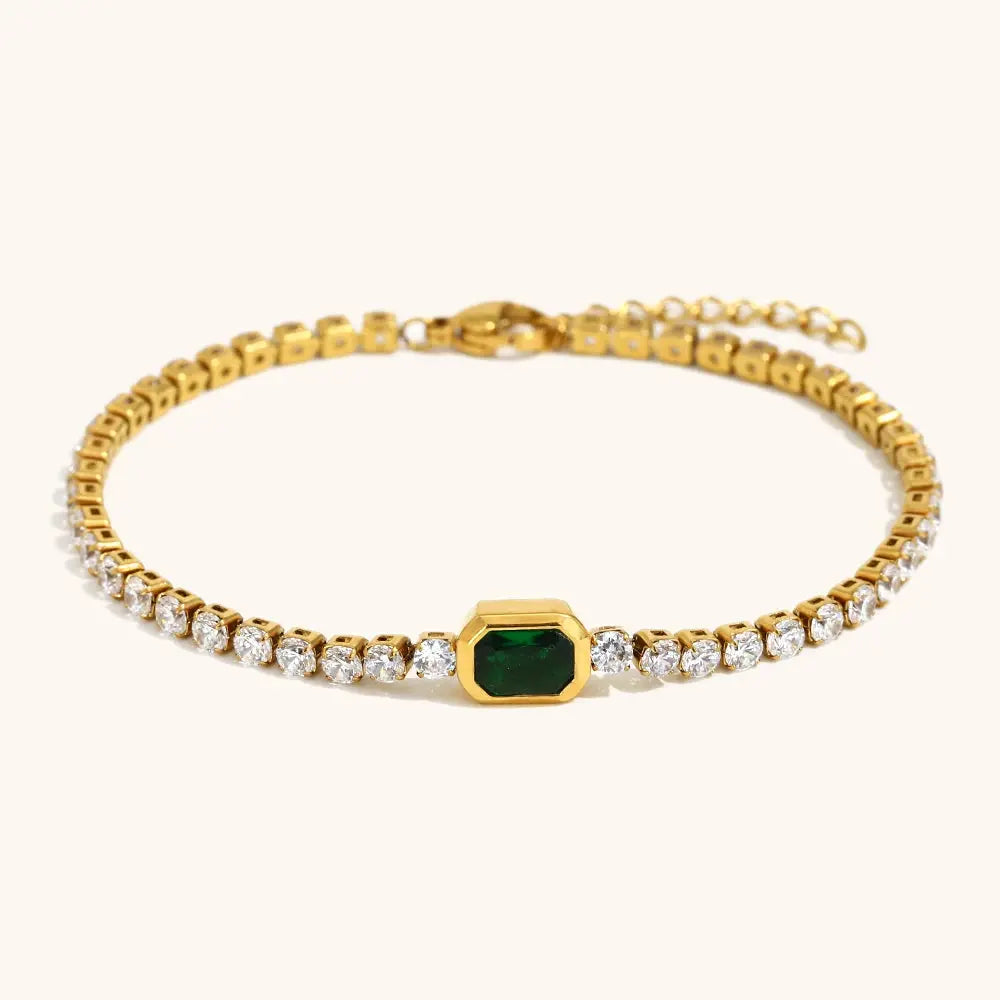 La.Muses Elastic Cubic Zirconia Stainless Steel Woman's Bracelet - USMJ0275 AliExpress-Dropship
