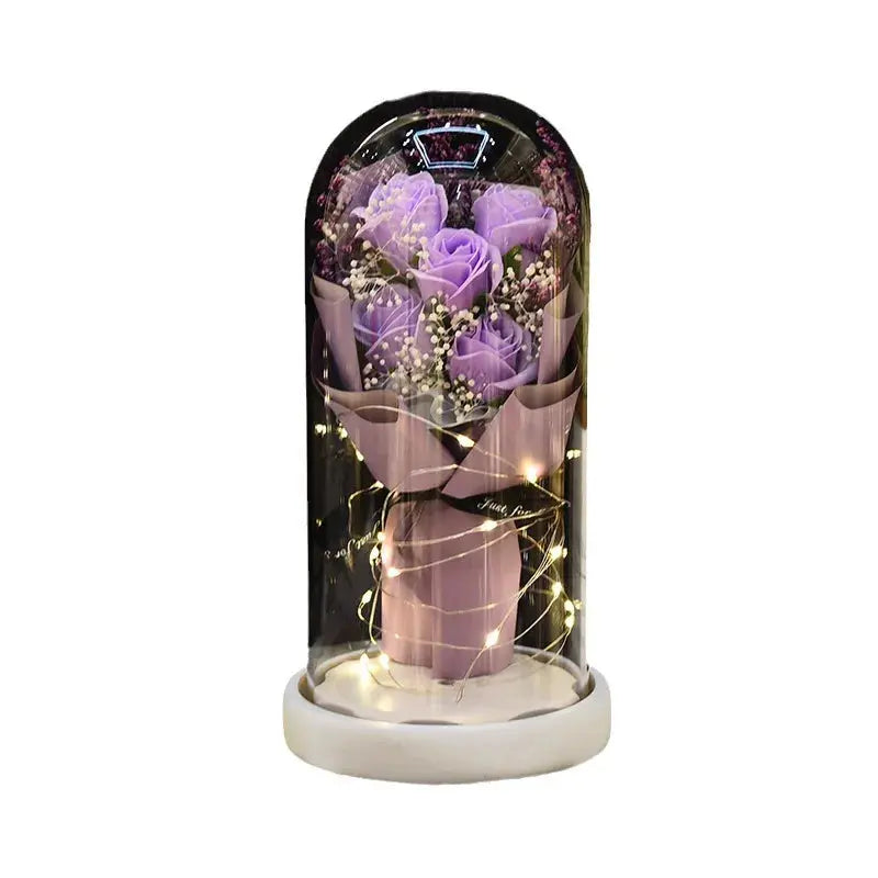 Gift for Girlfriend Eternal Rose LED Light Flower Luminous Decoration - USMGD0190 AliExpress-Dropship