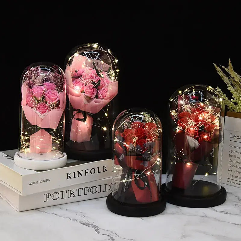 Gift for Girlfriend Eternal Rose LED Light Flower Luminous Decoration - USMGD0190 AliExpress-Dropship