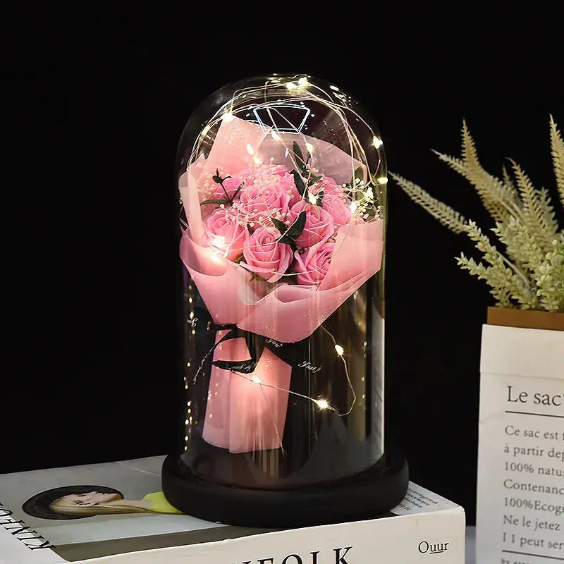 Gift for Girlfriend Eternal Rose LED Light Flower Luminous Decoration - USMGD0190 AliExpress-Dropship