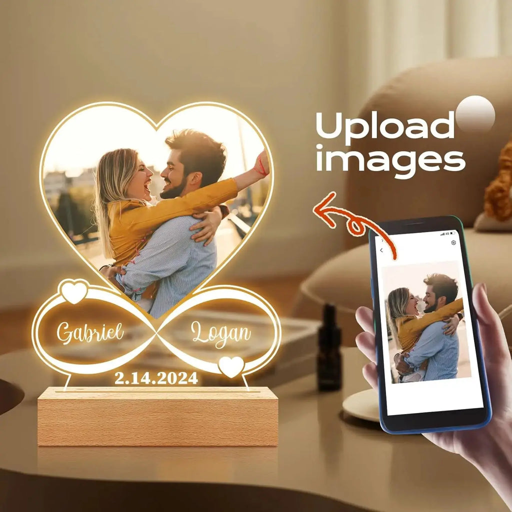 Spotify Music Plaque Gifts for Personalized Acrylic Photo Frame Lamp Couple - USMGD0202 AliExpress-Dropship