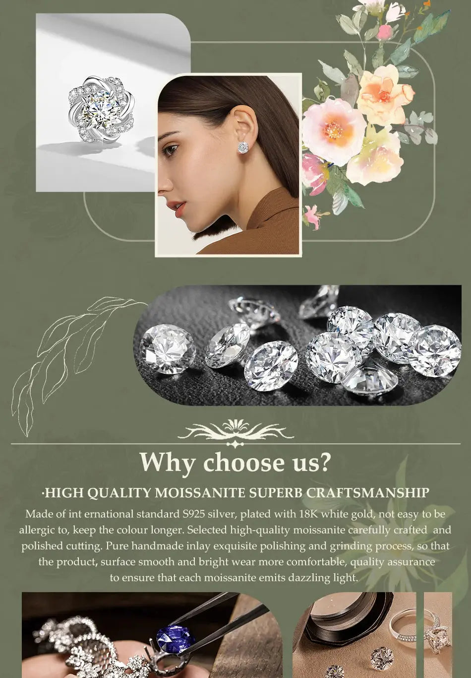 Love Shape Moissanite Pendant 14K Gold Lightweight Hollow Craft - USMJ0247 AliExpress-Dropship