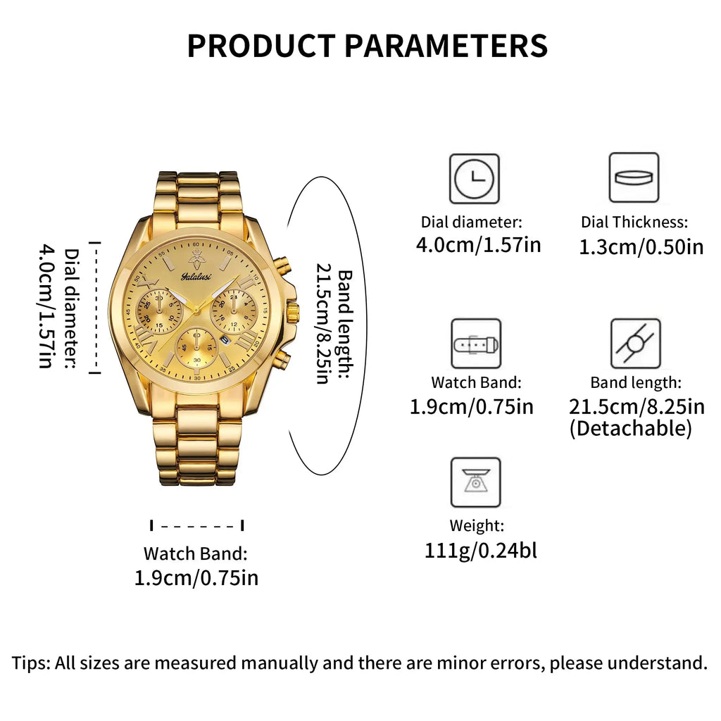 Gold Luxury Couple Watch Box Watch Remover Vacuum Plating - USMJ0253 AliExpress-Dropship