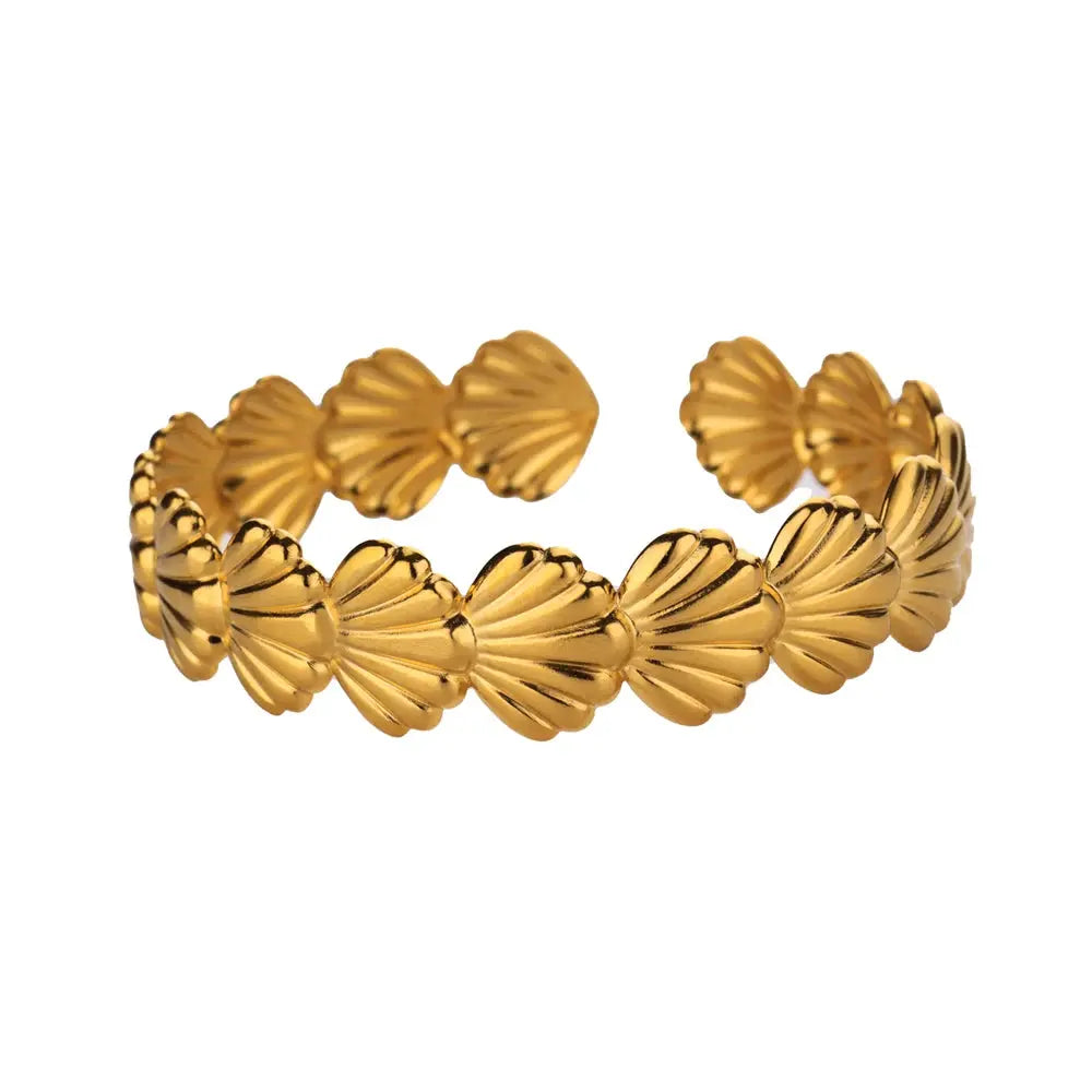 Shell Cuff Bracelets Gold Color Bracelet Bangles Luxury Brands -USMJ0264 AliExpress-Dropship