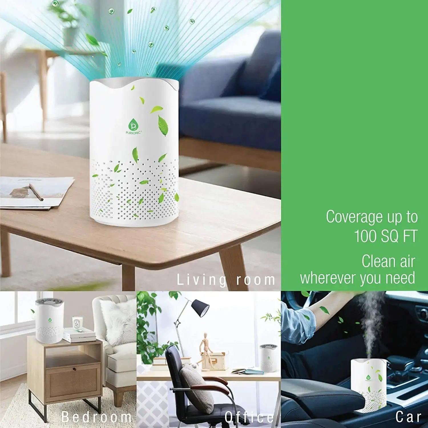 USB Powered True HEPA Air Purifier - USMOD0105 Blush Apollo