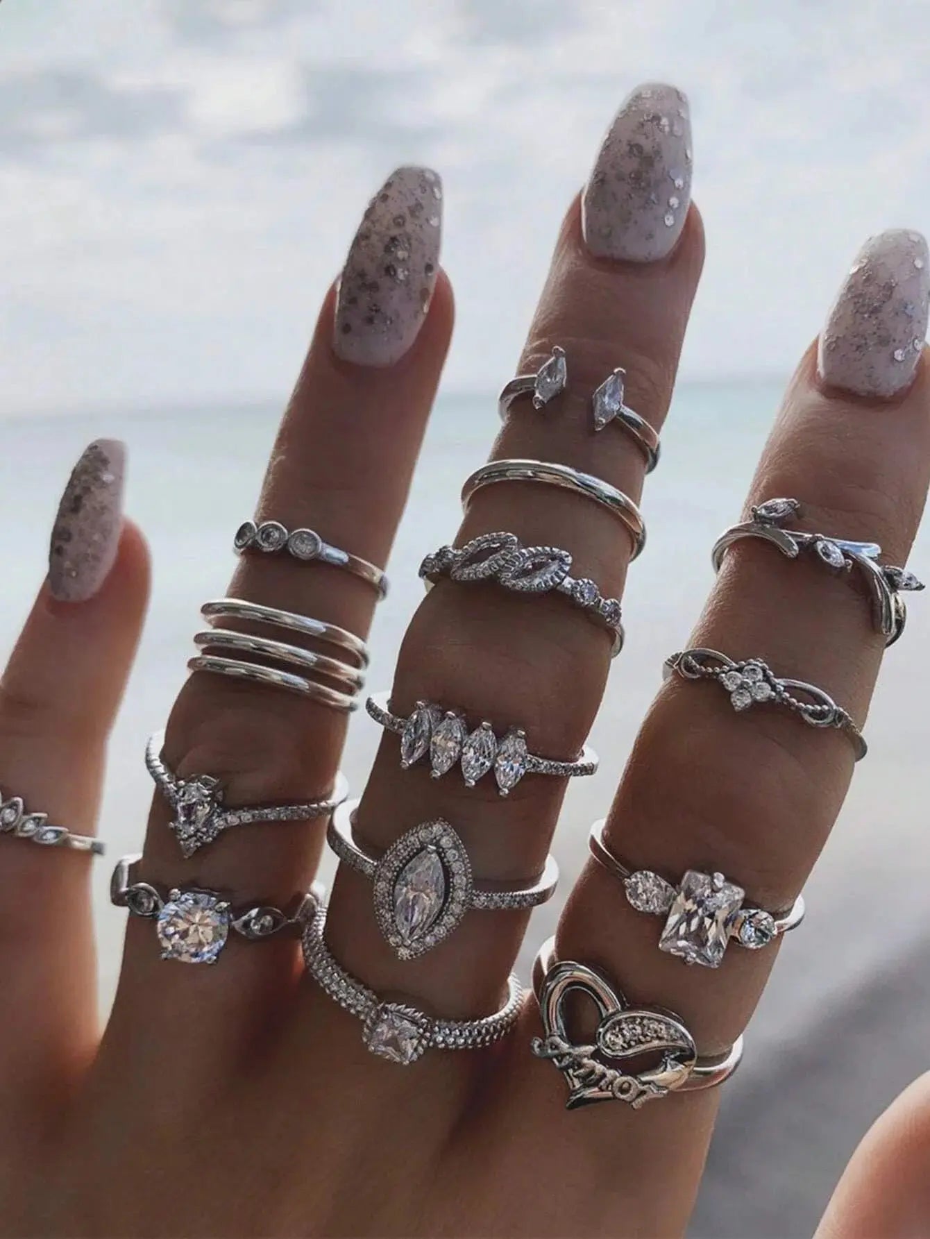 Vintage Rhinestone Knuckle Ring Set - USM002 US-GiftStore-4U