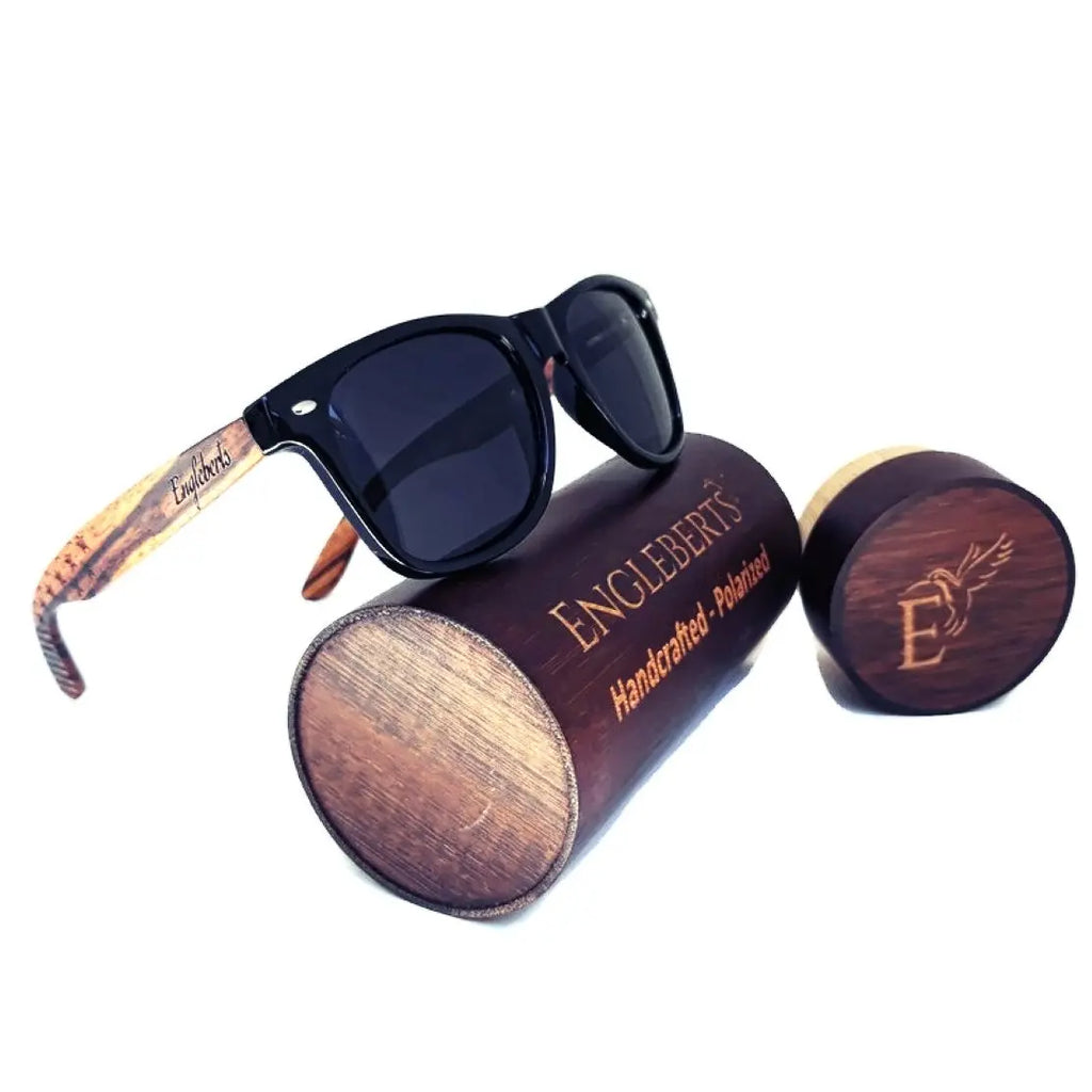 Zebrawood Sunglasses, Stars and Bars, Polarized - USMOD0110 Purple Ariadne