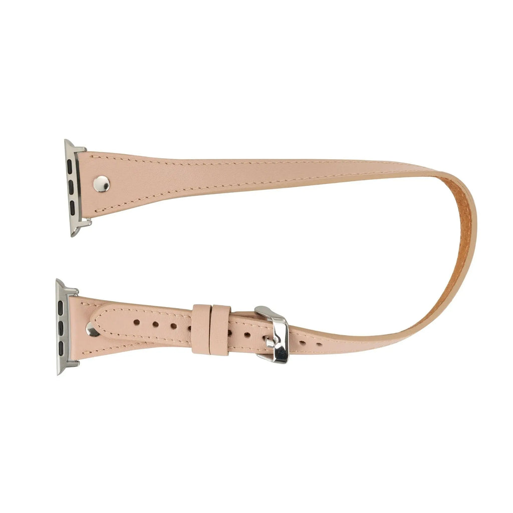 Basin Double Tour Leather Bands for Apple Watch 9, Ultra 2 and SE - USMW0340 DC-TORONATA