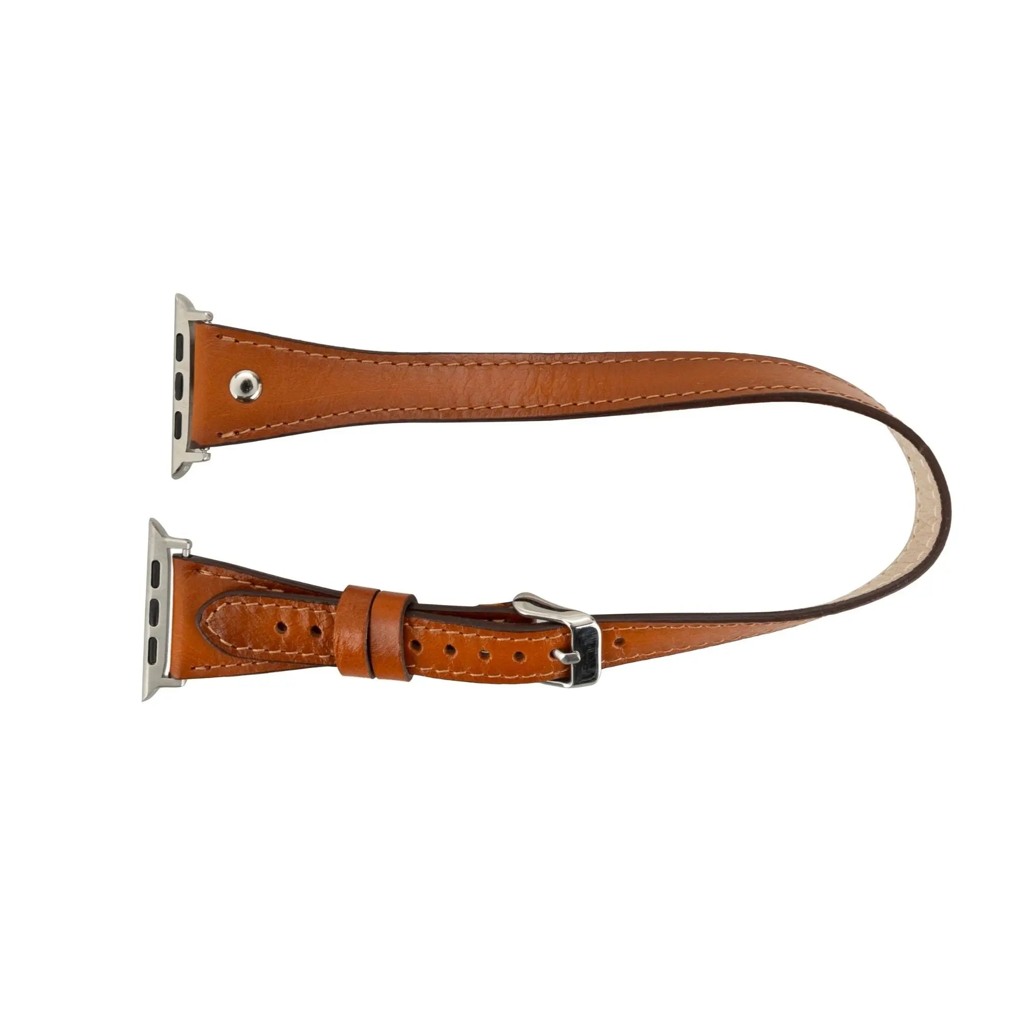 Basin Double Tour Leather Bands for Apple Watch 9, Ultra 2 and SE - USMW0340 DC-TORONATA