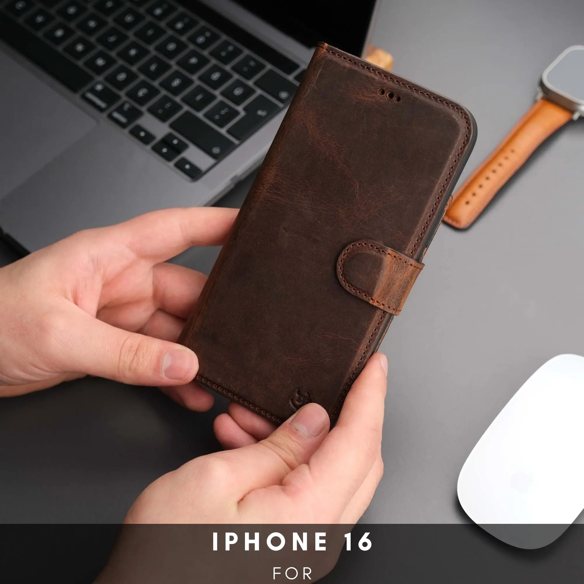 Casper iPhone 16 Wallet Case Leather MagSafe - USMOD0343 DC-TORONATA