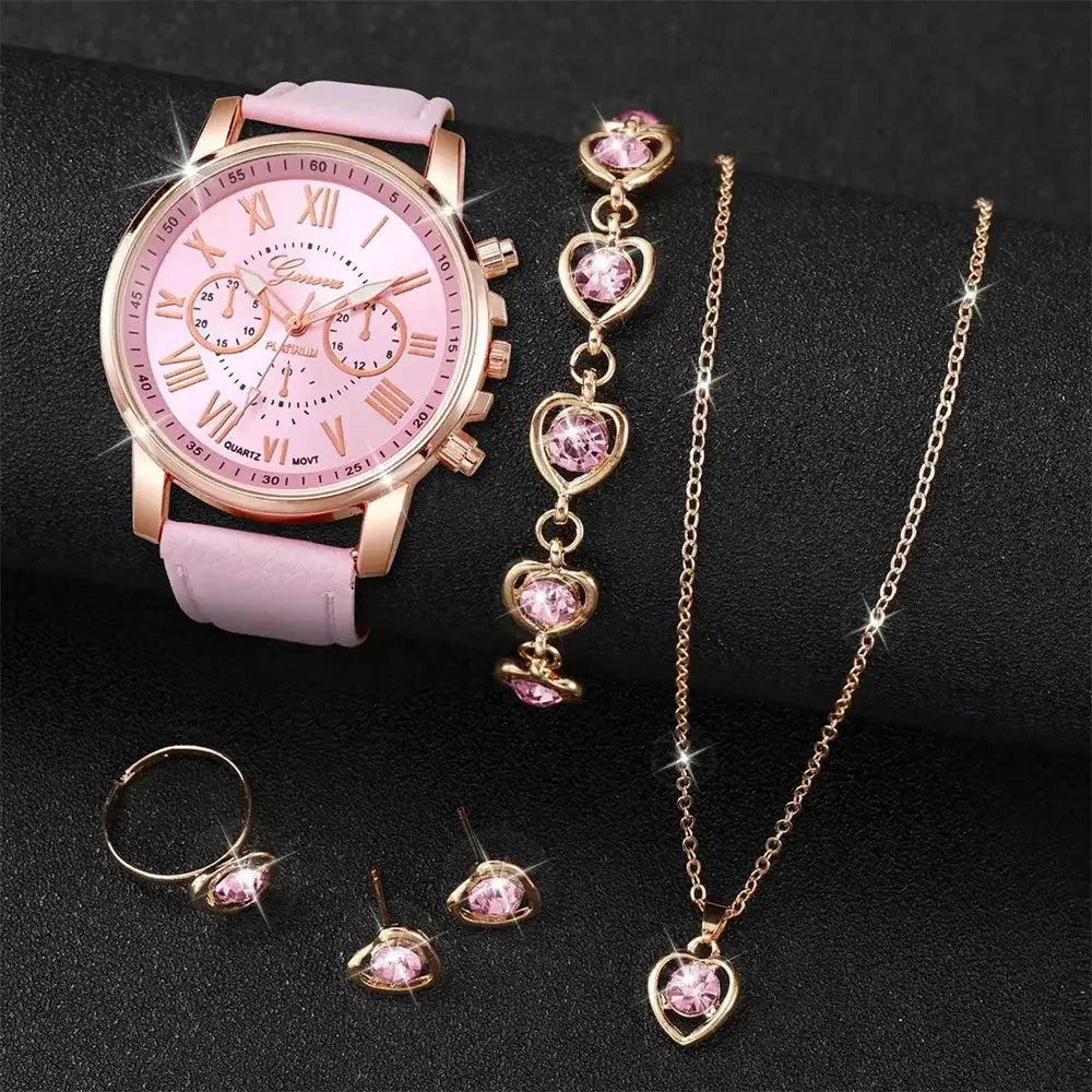 6PCS/Set Fashion Women's Quartz Watch - USMW0297 US-GiftStore-4U