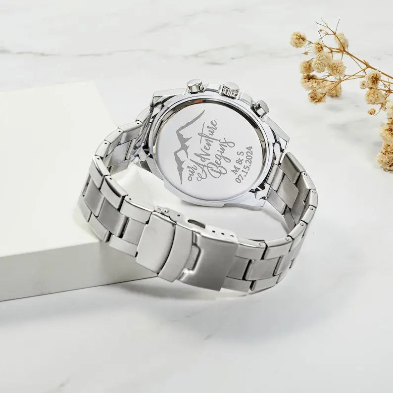 Personalized Men's Watch, Boyfriend Gift, Anniversary Gift - USMW067 Green Millie