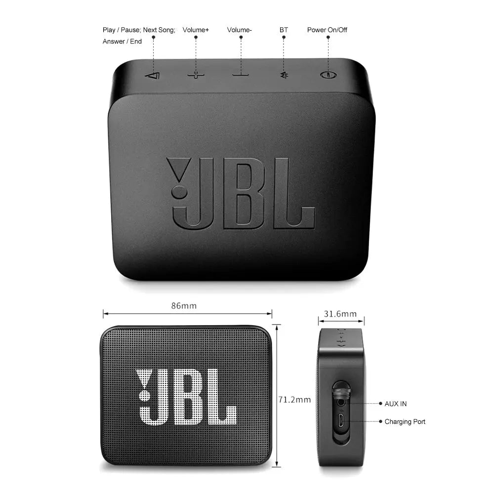 JBL GO-2 Wireless Bluetooth Speaker IPX7 Waterproof with Mic - USMAM0102 Teal Simba