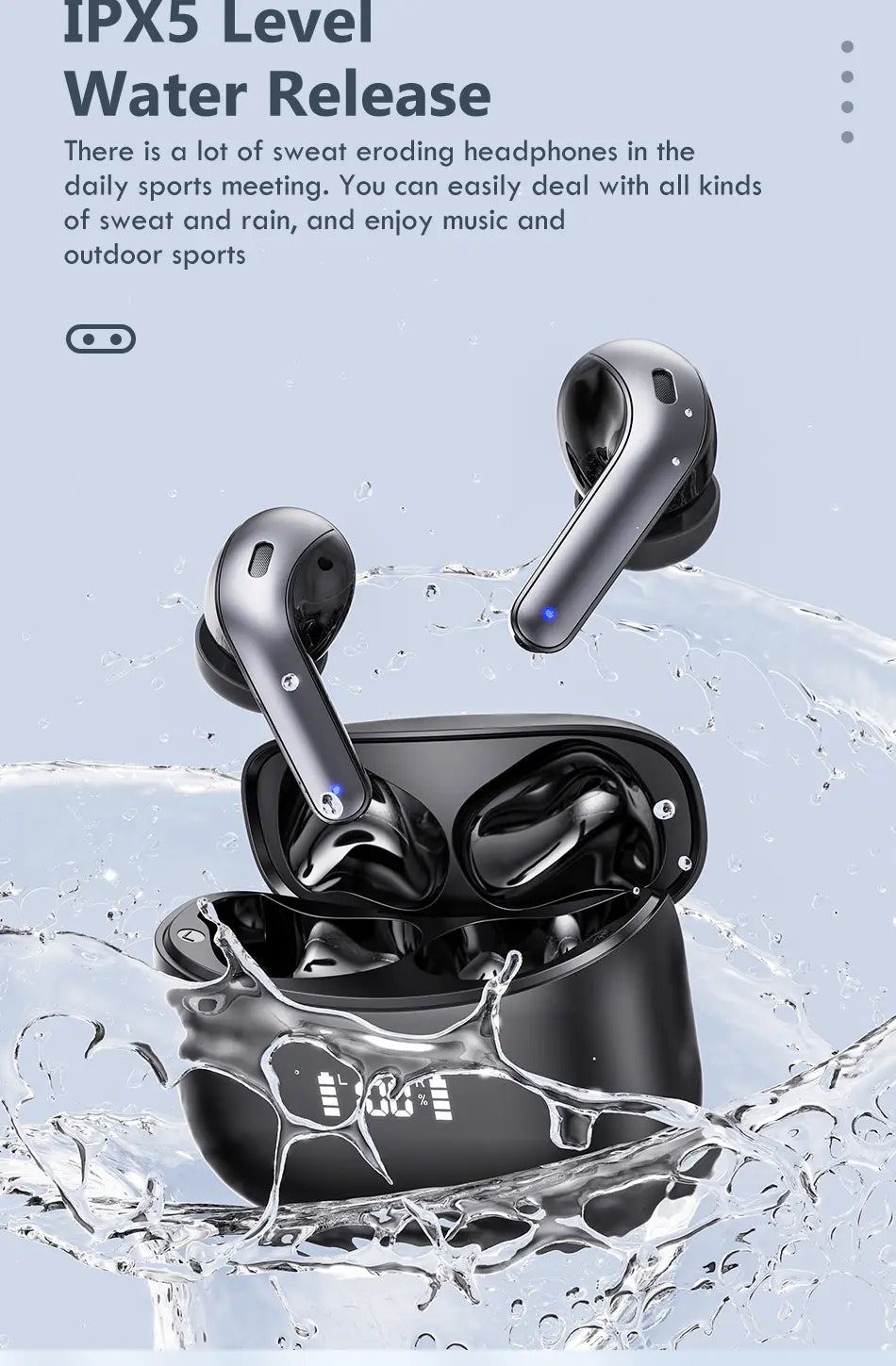 LED TWS Earbuds Bluetooth 5.0 Earphones for Huawei iPhone - USMMA0104 Teal Simba
