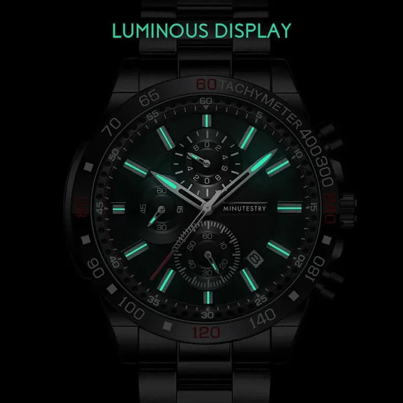 Personalized Men's Watch, Boyfriend Gift, Anniversary Gift - USMW067 Green Millie