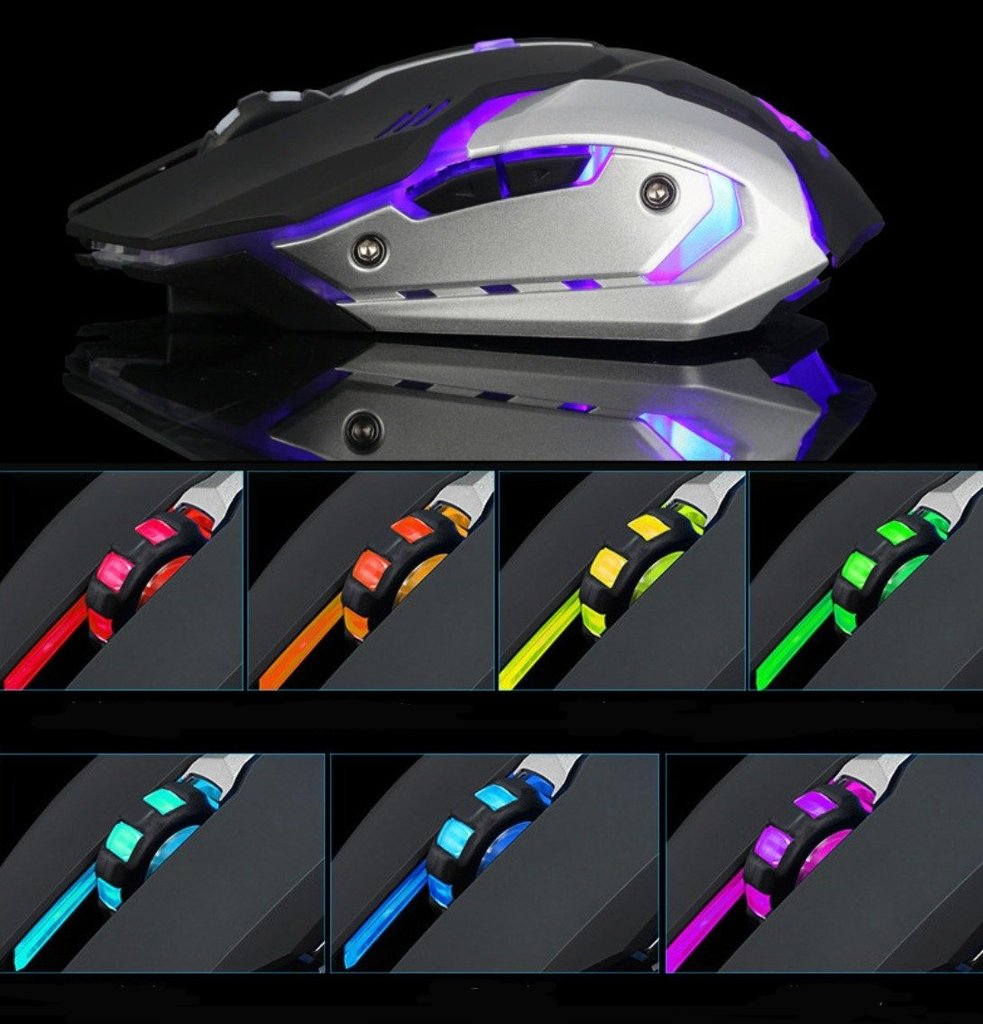 Ninja Dragon Stealth 7 Wireless Silent LED Gaming Mouse - USMMA095