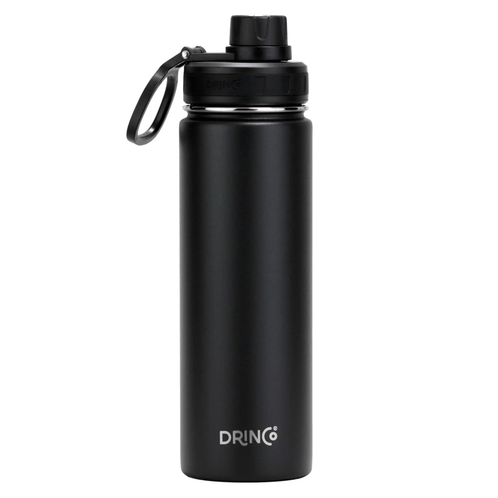 DRINCOÂ® 22oz Stainless Steel Sport Water Bottle - Black - USMWB-042 Orchid Lavender