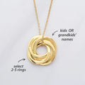 Name Necklace, Personalized Gift Family Necklace - USMJ085 Green Millie